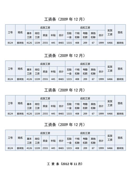 工资格式表个人怎么填写_工资格式怎么写_个人工资表格式